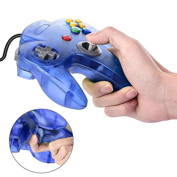 miadore Classic USB Controller for N64 Gaming miadore Retro Gamepad Joystick for Windows PC MAC Linux Raspberry Pi 3 Clear Blue - View 8 of 8