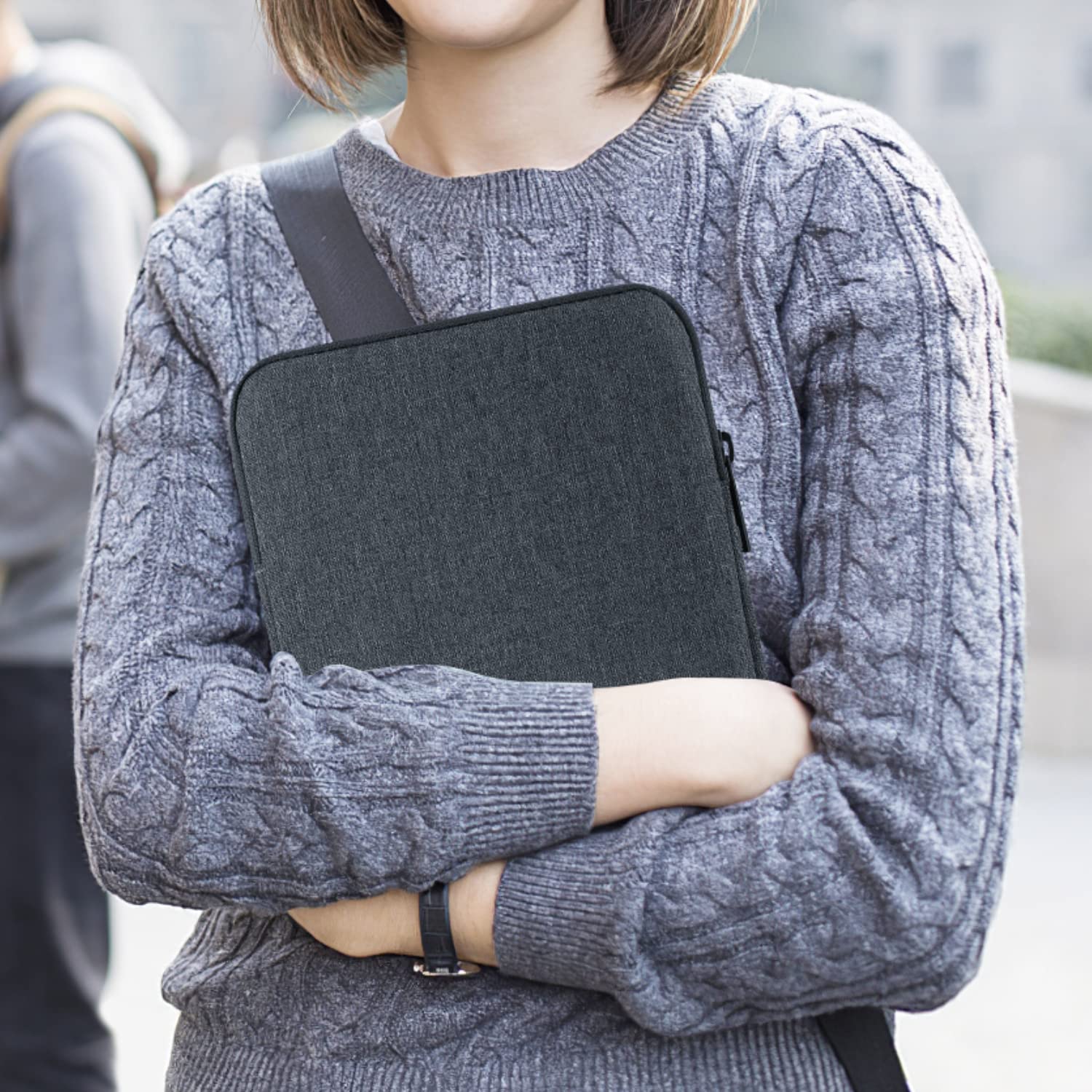 MoKo MoKo 9-11 Inch Tablet Sleeve Bag Case for 11inch iPad Air M3 iPad Pro 11 M4 Air 5 4 3 iPad 10 9 8 Gen Tab S8 S9 Space Gray - View 7 of 8