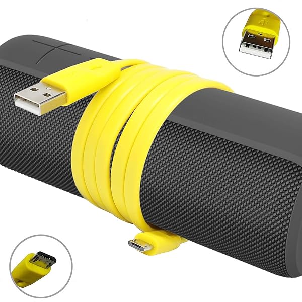 Saipomor Micro USB Replacement Cable for UE Roll Wireless Speaker Yellow Durable and Fast Charging - View 5 of 9