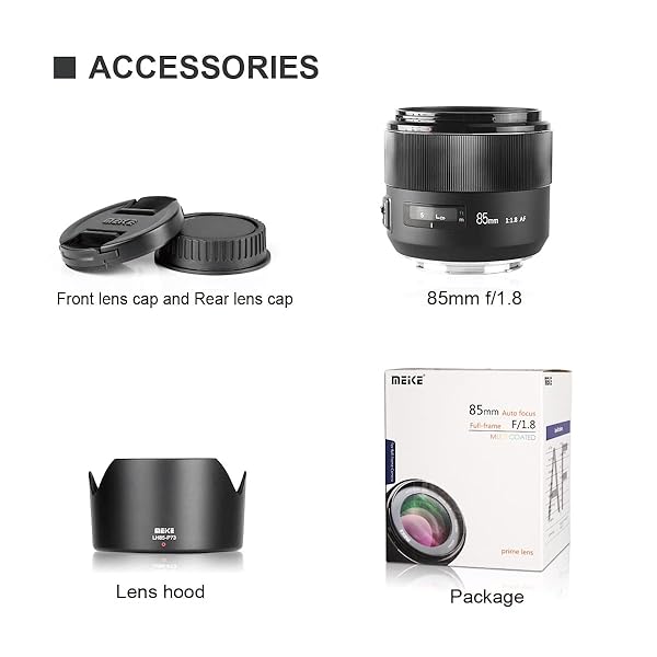 Meike Meike 85mm f/1.8 Auto Focus Lens for Canon EOS: Perfect for Full Frame & APS-C Cameras - View 7 of 7