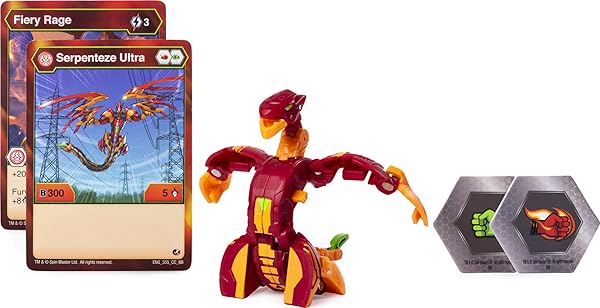 Bakugan Bakugan Ultra Pyrus Serpenteze 3 Inch Tall Collectible Transforming Creature for Kids Ages 6 and Up - View 2 of 5