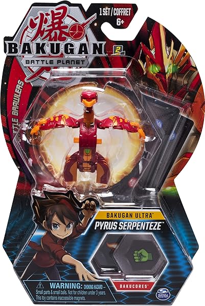 Bakugan Bakugan Ultra Pyrus Serpenteze 3 Inch Tall Collectible Transforming Creature for Kids Ages 6 and Up