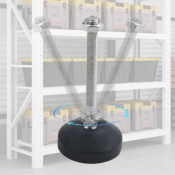 Antrader Antrader 4Pcs M8x50mm Adjustable Furniture Glides Anti Skid Reinforced Nylon Round Base Leveling Foot - View 5 of 6