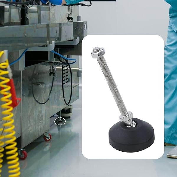 Antrader Antrader 4Pcs M8x50mm Adjustable Furniture Glides Anti Skid Reinforced Nylon Round Base Leveling Foot - View 6 of 6