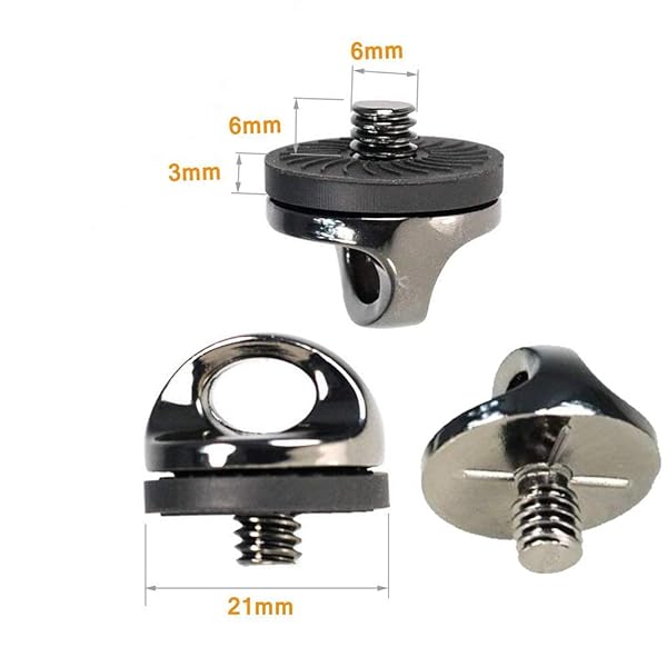 KingBra KingBra 6pcs Quick Release Screw Lock for Camera Shoulder Neck Strap Metal Screws for R-Strap and Neck Sling Holder - View 3 of 8