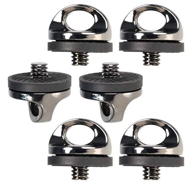KingBra KingBra 6pcs Quick Release Screw Lock for Camera Shoulder Neck Strap Metal Screws for R-Strap and Neck Sling Holder