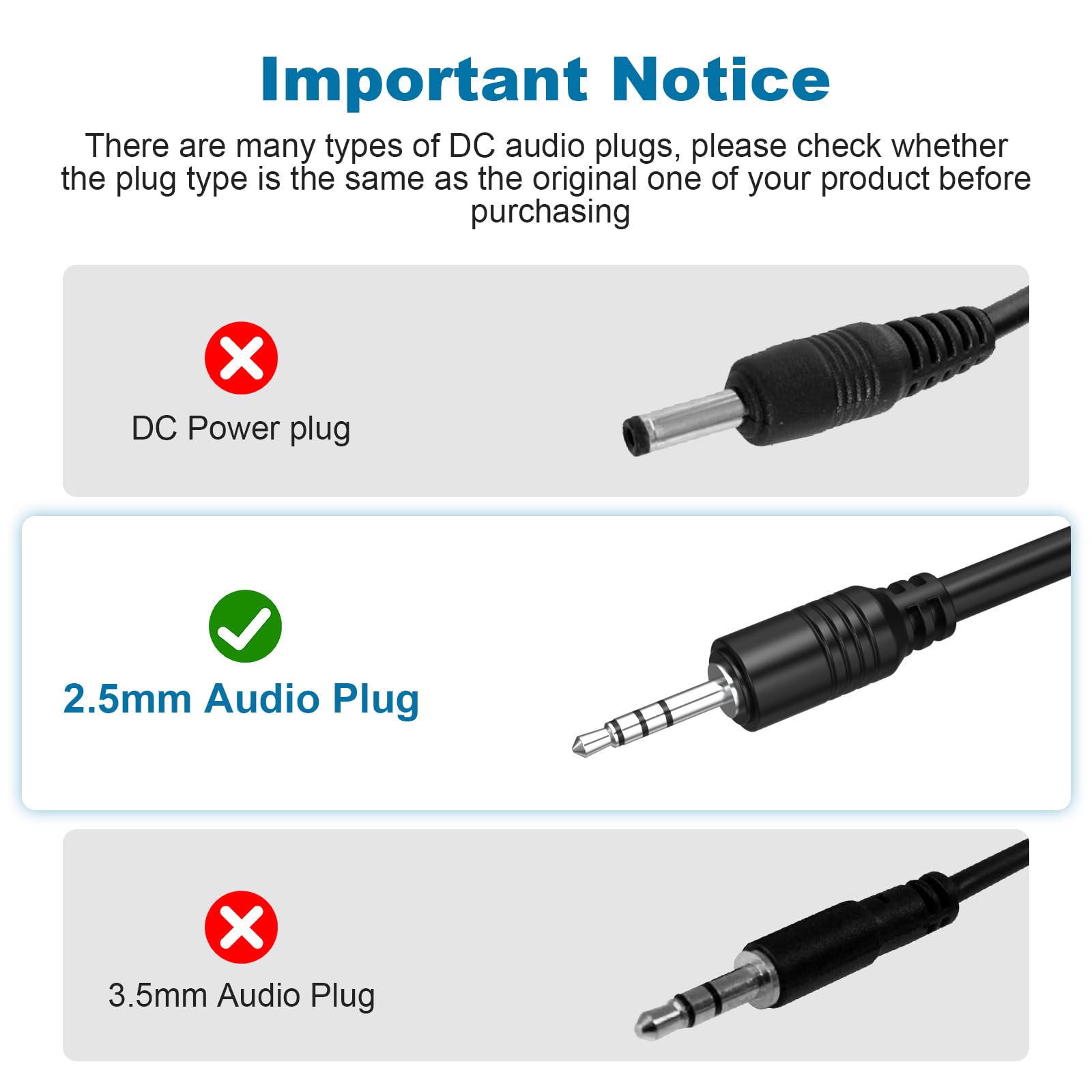 Saipomor 60cm USB to 2.5mm Jack Charge Cable for Synchros S300 S300I S300a S500 S700 S400BT J56BT E40BT E30 E40 E50BT Headphones - View 3 of 7