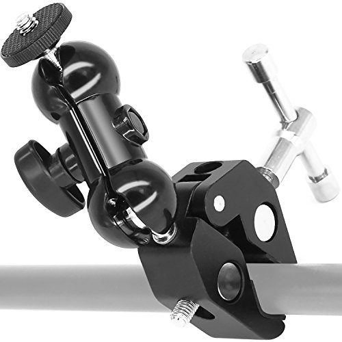 Anwenk 2 Pack Camera Clamp Mount Monitor Bracket Double Ballhead Arm with Super Clamp for Ronin M Ronin MX Freefly MOVI - View 7 of 8