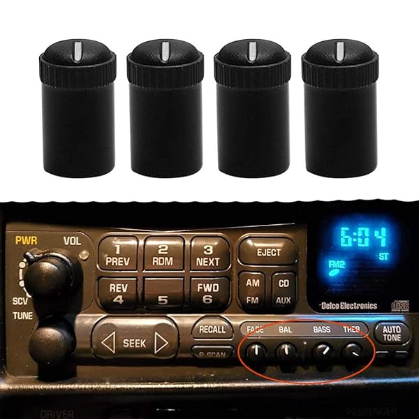 RDBS RDBS GM Car Stereo Radio Speaker Control Knob Replacement Set [4 PCS] - Part 16195412