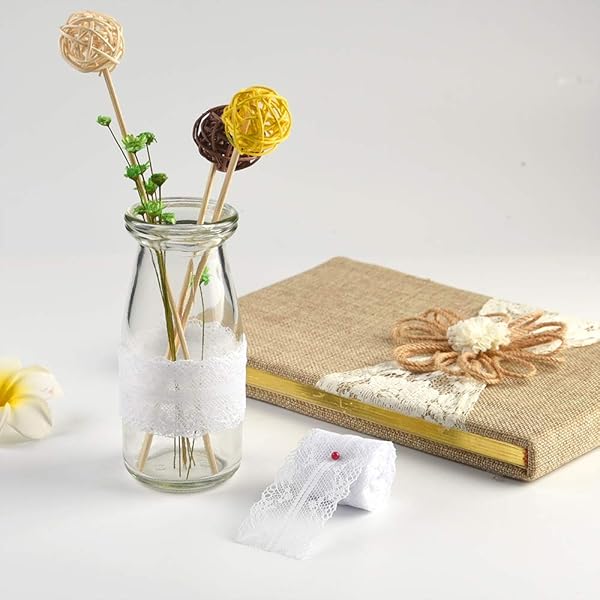 FEPITO FEPITO 55.5 Yards White Lace Trim Ribbon 15 Rolls Assorted Patterns for Sewing DIY Bridal Wedding Decorations - View 5 of 7