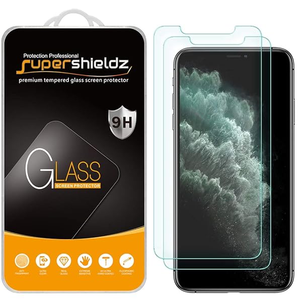 Supershieldz Supershieldz 2 Pack Tempered Glass Screen Protector for iPhone 11 Pro Max and XS Max Anti Scratch Bubble Free