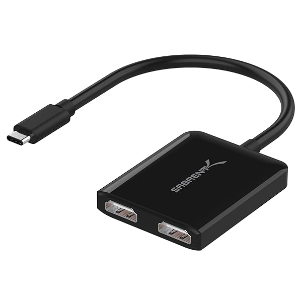 SABRENT SABRENT USB Type C Dual HDMI Adapter: Connect Two 4K Monitors (30Hz) - Windows Compatible (DA-UCDH) - View 2 of 8