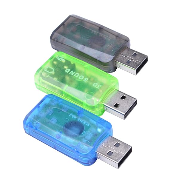 OUOU OUOU USB Sound Adapter 3 Pack 35mm Headphone Microphone Jacks External Stereo Sound Card Plug and Play Compatible with Windows Linux PC PS4 - View 4 of 10