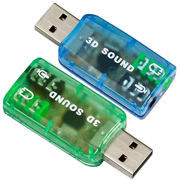 OUOU OUOU USB Sound Adapter 3 Pack 35mm Headphone Microphone Jacks External Stereo Sound Card Plug and Play Compatible with Windows Linux PC PS4 - View 5 of 10