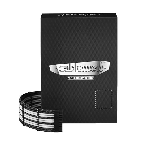 CableMod Upgrade Your Build: CableMod RT-Series Pro ModMesh Sleeved Cable Kit for ASUS, Seasonic & Phanteks (Black/White) - View 3 of 6