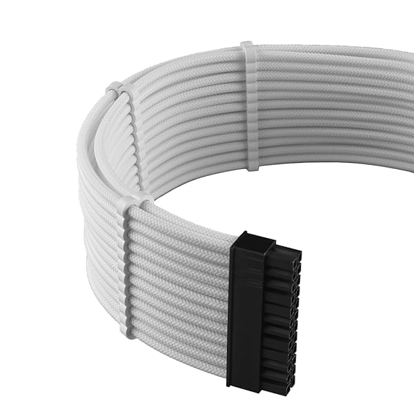 CableMod Upgrade Your Build: CableMod RT-Series Pro ModMesh Sleeved Cable Kit for ASUS, Seasonic & Phanteks (White) - View 4 of 5