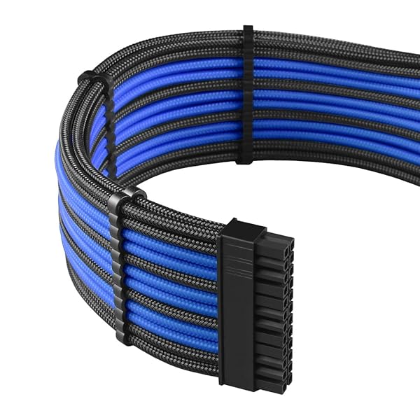 CableMod Upgrade Your Build: CableMod RT-Series Pro ModMesh Sleeved Cable Kit for ASUS, Seasonic & Phanteks (Black/Blue) - View 4 of 5