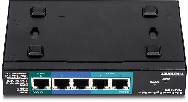 TRENDnet TRENDnet 5-Port Gigabit PoE+ Managed Switch - 18W PoE Budget, 10Gbps Capacity, Wall-Mountable, Lifetime Protection - View 5 of 6