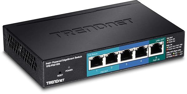 TRENDnet TRENDnet 5-Port Gigabit PoE+ Managed Switch - 18W PoE Budget, 10Gbps Capacity, Wall-Mountable, Lifetime Protection - View 2 of 6