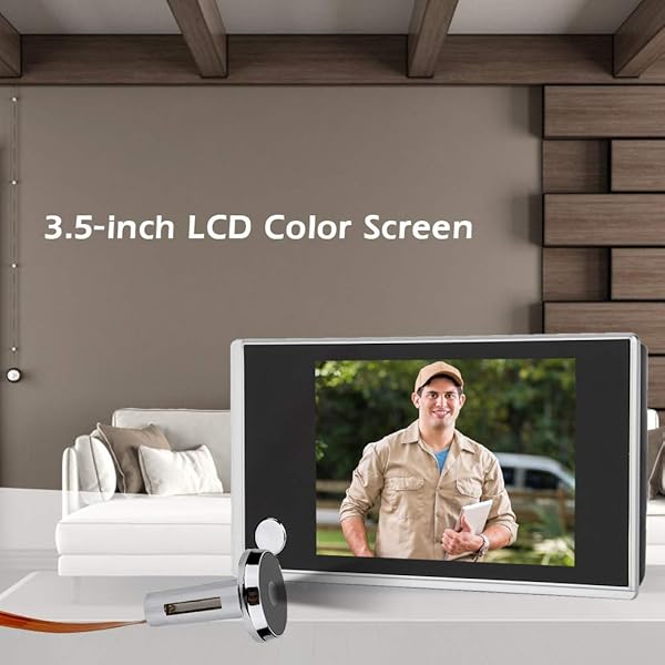 Sonew Sonew Home Video Door Eye Viewer, Security Camera Visual Door Peephole Viewer, 3.5" LCD Digital Door Eye Viewer, 120 Degree Peephole Viewer, Photo Visual Monitoring (#01 Door Viewer) - View 4 of 10