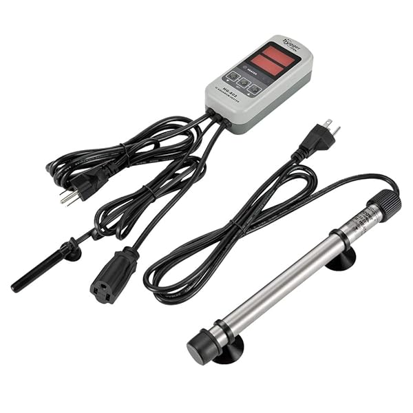 hygger Hygger 200W Titanium Aquarium Heater Digital Submersible for Salt and Fresh Water Fish Tank 20-45 Gallon with External Thermostat and Thermometer
