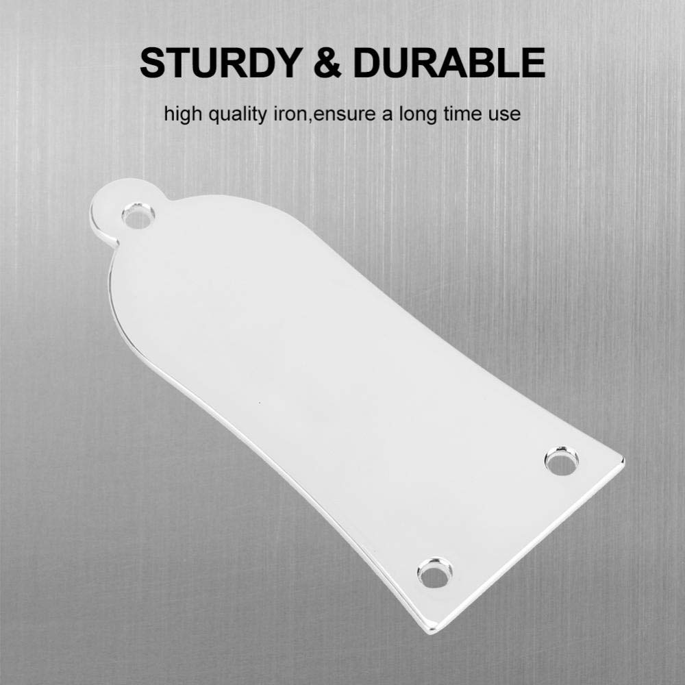 VGEBY 3 Holes Iron Electric Guitar Rod Cover Plate with Screws Silver Durable Protection for Your Guitar - View 2 of 9