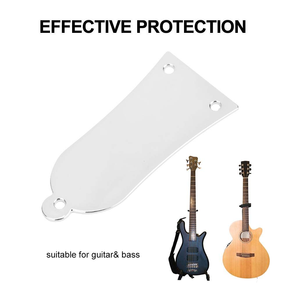 VGEBY 3 Holes Iron Electric Guitar Rod Cover Plate with Screws Silver Durable Protection for Your Guitar - View 3 of 9