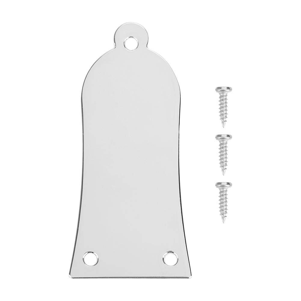3 Holes Iron Electric Guitar Rod Cover Plate with Screws Silver Durable Protection for Your Guitar