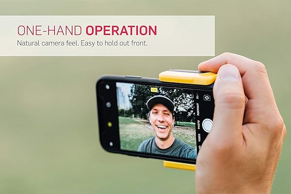 adonit Adonit Photogrip Yellow: Stabilizer Hand Grip & Mini Tripod for iPhone, Android, Samsung - Bluetooth Remote & Travel Bag Included - View 5 of 10