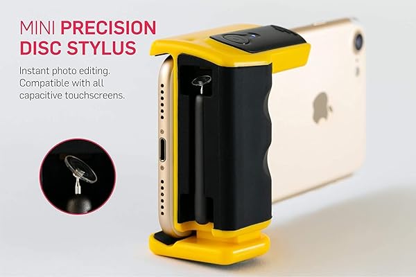 adonit Adonit Photogrip Yellow: Stabilizer Hand Grip & Mini Tripod for iPhone, Android, Samsung - Bluetooth Remote & Travel Bag Included - View 10 of 10