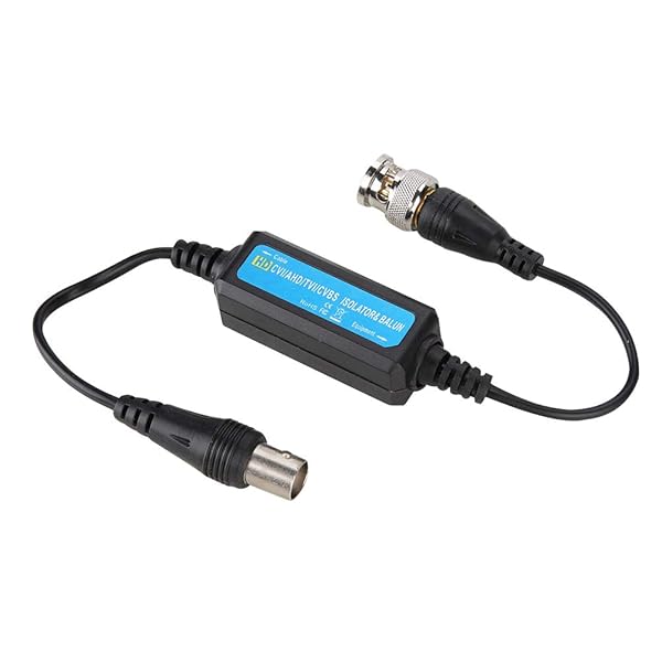 HD-TVI/CVI/AHD Ground Loop Isolator Video Balun BNC Male to Female for Security Cameras