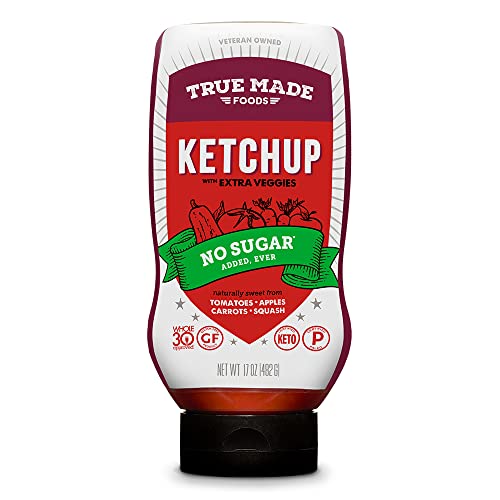 True Made Foods True Made Foods No Added Sugar Vegetable Ketchup - 17 Oz Squeeze Bottle for Healthy Eating