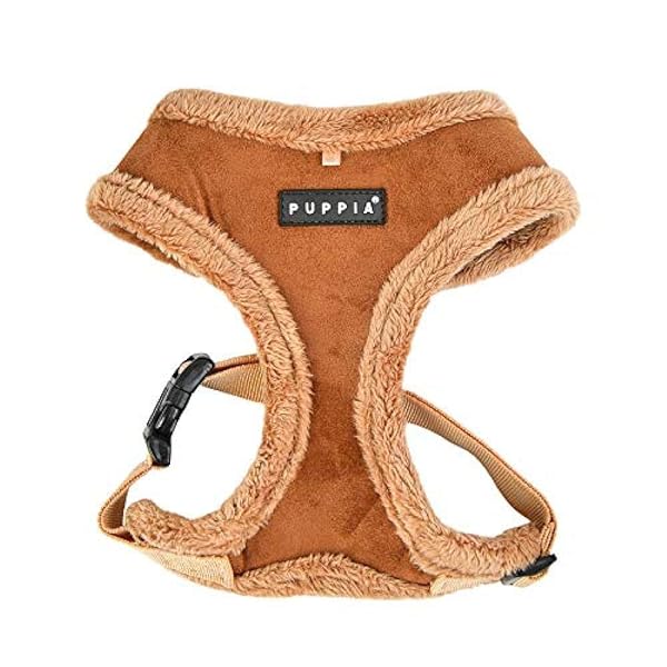 Puppia Puppia Terry Dog Harness Over The Head Winter Suede No Choke No Pull for Small Medium Dogs Brown Large