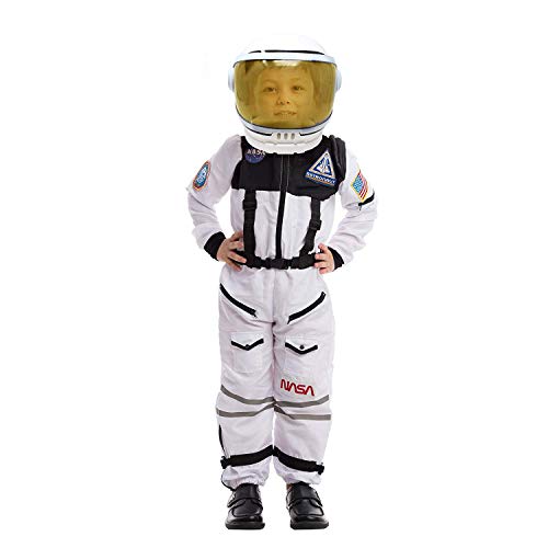 Spooktacular Creations Spooktacular Creations White Astronaut Costume for Kids with Helmet and Movable Visor Perfect for Halloween Cosplay and Parties Size Large 10-12 yrs - View 2 of 7