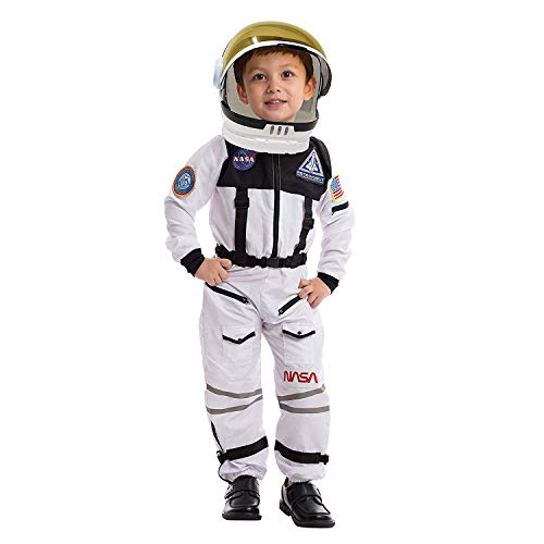 Spooktacular Creations Spooktacular Creations White Astronaut Costume for Kids with Helmet and Movable Visor Perfect for Halloween Cosplay and Parties Size Large 10-12 yrs - View 3 of 7
