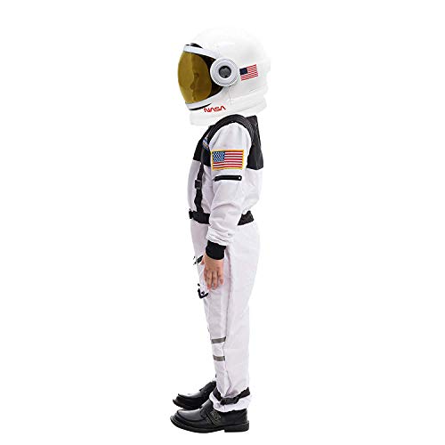 Spooktacular Creations Spooktacular Creations White Astronaut Costume for Kids with Helmet and Movable Visor Perfect for Halloween Cosplay and Parties Size Large 10-12 yrs - View 4 of 7