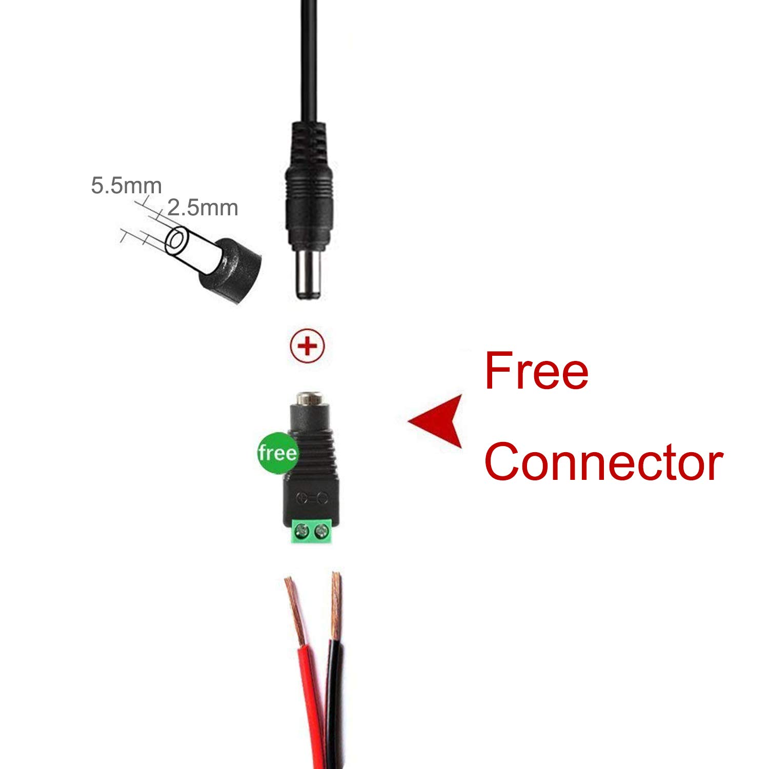 COOLM 12V 4A Power Supply COOLM AC to DC Converter Charger for LED Strip Lights CCTV Camera with 5.5x2.1mm DC Female Jack Socket - View 5 of 7