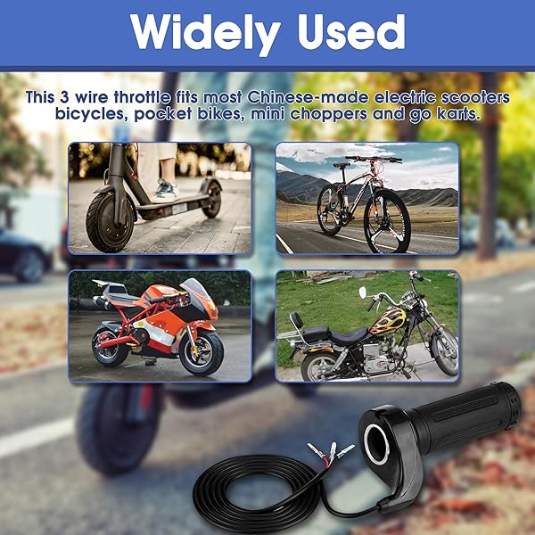 KIMISS Buy KIMISS Universal Motorcycle Accelerator Throttle Grip - 12V to 48V Electric Scooter Speed Control - View 6 of 9