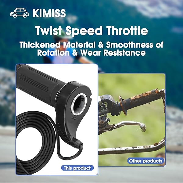 KIMISS Buy KIMISS Universal Motorcycle Accelerator Throttle Grip - 12V to 48V Electric Scooter Speed Control - View 7 of 9