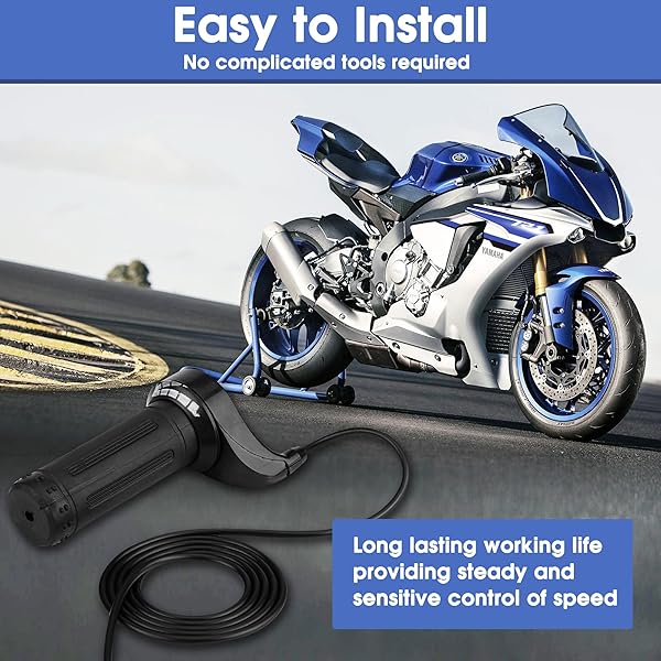 KIMISS Buy KIMISS Universal Motorcycle Accelerator Throttle Grip - 12V to 48V Electric Scooter Speed Control - View 8 of 9
