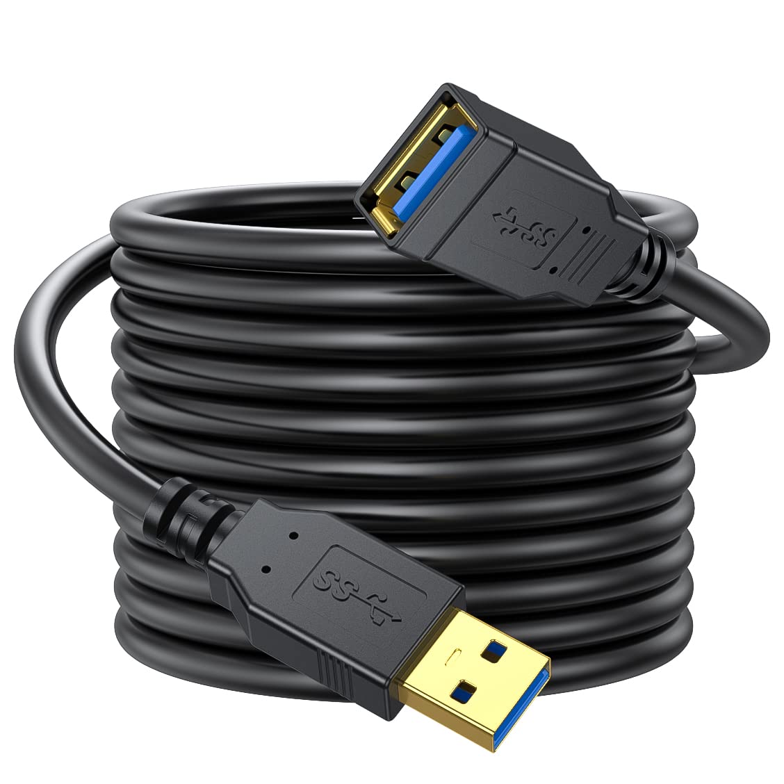 NC XQIN NC XQIN 20 Ft USB 3.0 Extension Cable - Type A Male to Female for Fast Data Transfer with Devices like PS, Xbox, VR & More