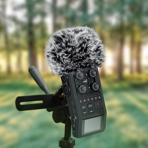 ChromLives ChromLives Furry Windscreen Muff for Outdoor Microphones Compatible with Zoom H5 H6 Grey Mic Cover Wind Muff - View 5 of 5