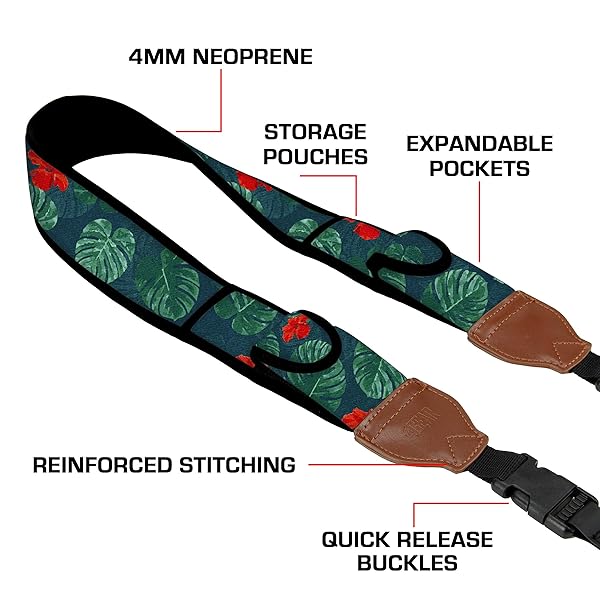 USA Gear USA Gear TrueSHOT Neoprene Camera Strap - Padded, Quick Release, Compatible with Canon, Nikon, Sony - Ideal for DSLR & Mirrorless Cameras - View 5 of 10