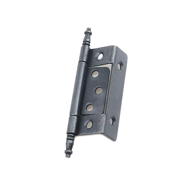 Antrader Antrader 2.75 Inch Full Inset Partial Wrap Long Axis Tip Hinge Vintage Black Cabinet Hinge 4 Pack for Furniture - View 4 of 5