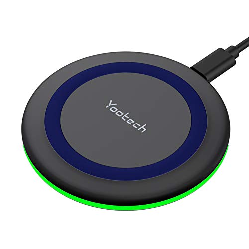 yootech Yootech Wireless Charger 10W Fast Charging Pad Compatible with iPhone 16 Series Samsung Galaxy S22 and AirPods Pro 2 No AC Adapter