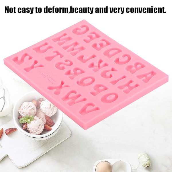 Hilitand Silicone Candy Molds: 3D Alphabet Baking Set for Cakes & Chocolates - 26 Letters - View 8 of 10