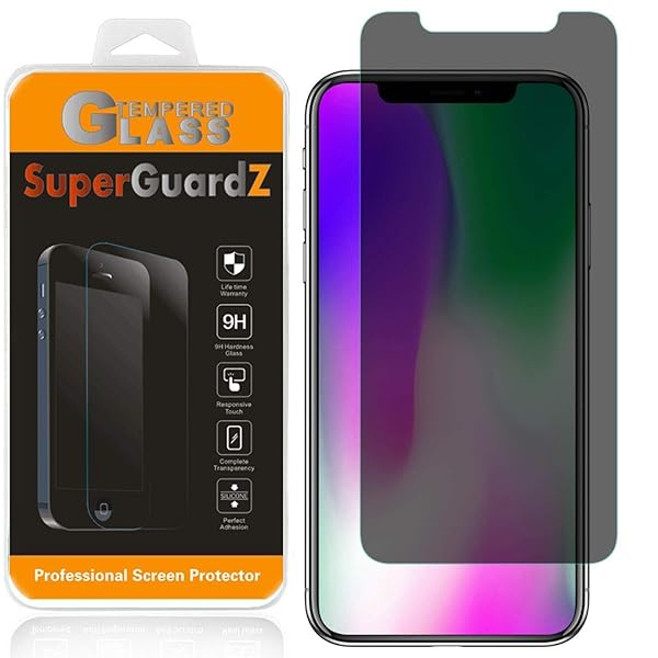 SuperGuardZ SuperGuardZ 2-Pack Privacy Anti-Spy Tempered Glass Screen Protector for iPhone Xs Max 9H Anti-Scratch 2.5D Round Edge Lifetime Replacements
