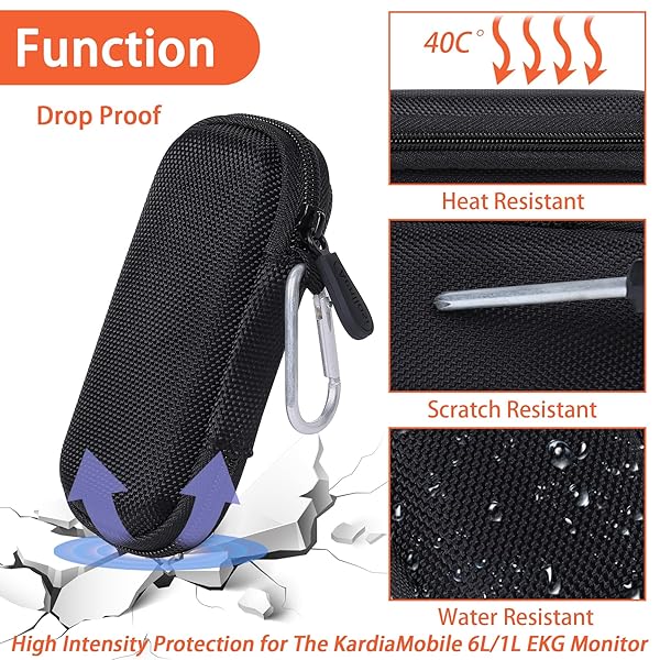 Aenllosi Hard Storage Case for AliveCor Kardia Mobile ECG Monitor and SHANREN Heart Rate Monitors with Pill Organizer by Aenllosi - View 3 of 7