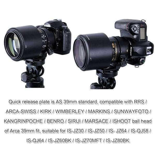 iShoot Lens Collar Support Tripod Mount for Nikon RT-1 & Nikkor 300mm/70-200mm - ARCA-Swiss Compatible Quick Release Plate - View 9 of 9