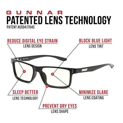 Gunnar GUNNAR Premium Reading Glasses Vertex Onyx Clear Tint Blocks 35 Percent Blue Light Pwr 1.5 - View 6 of 9